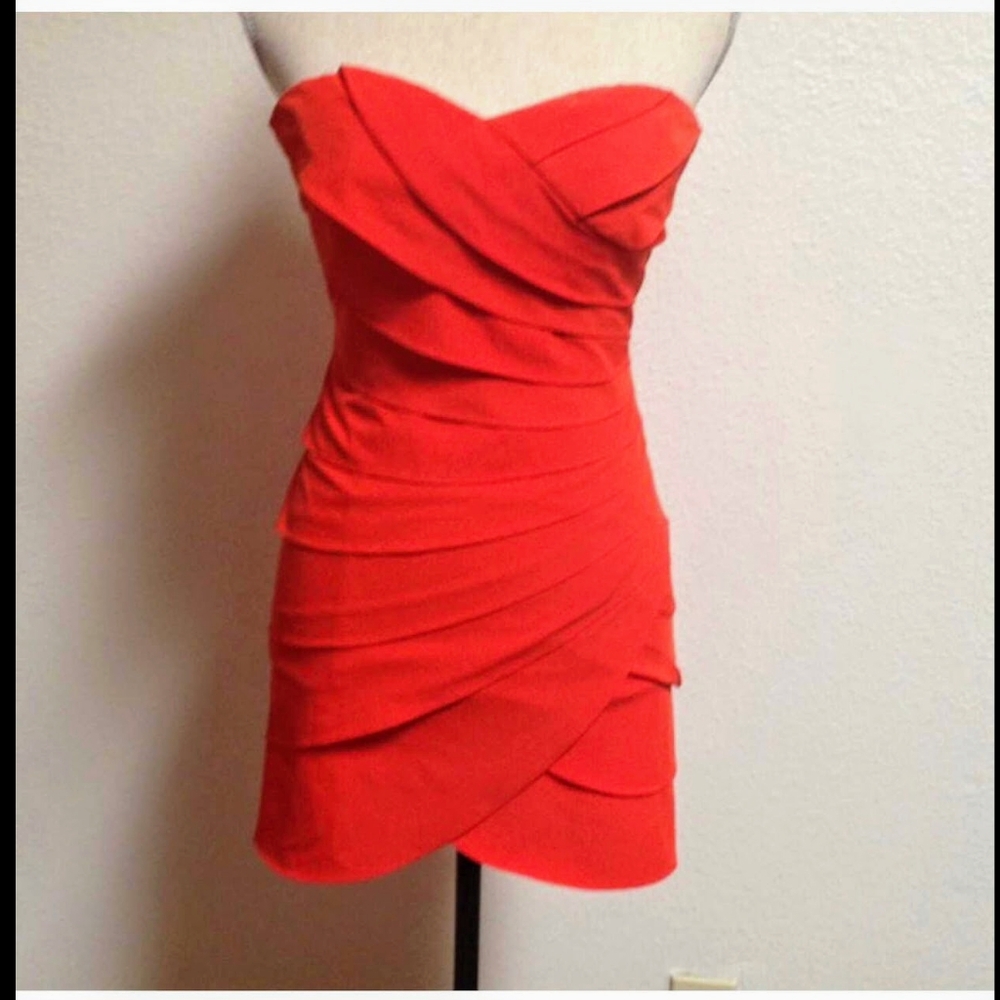 NWOT En Creme Coral Layered Strapless Tunic Top/Mini - Small